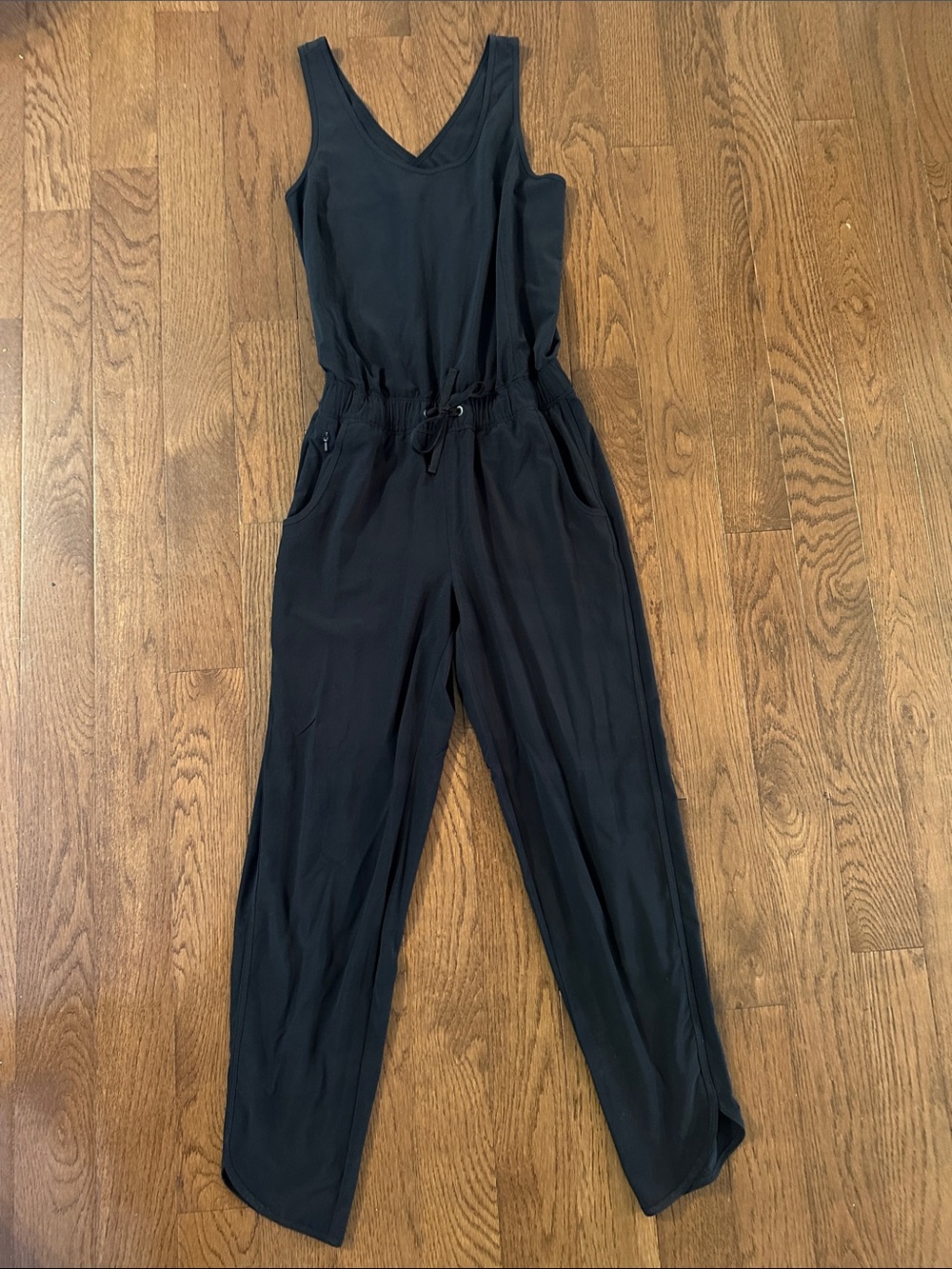 Patagonia Sleeveless Black Women’s Jumpsuit with Drawstring Waist